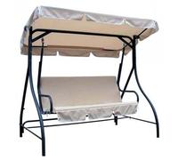 SEDIA A DONDOLO 3 POSTI BREZZA STRUTTURA IN ACCIAIO VERNICIATO.CM.190X120X160H
