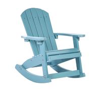 Sedia a dondolo da giardino in plastica azzurra per bambini Adirondack
