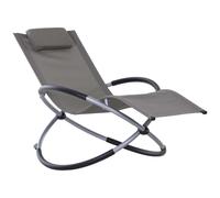 Sedia A Dondolo Design Moderno Per Interni Ed Esterni Textilene 154x80x84cm Grigio