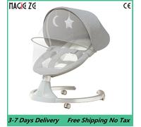 Sedia a dondolo elettrica Lettino per bambini Sedia a dondolo automatica per bambini Altalena elettrica Shaker reclinabile Cintura di sicurezza a cinque punti con telecomando