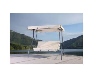 Sedia A Dondolo Giardino Acciaio Altalena 3 Posti Roma Romantic 185x120x160h