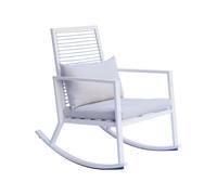 Sedia a dondolo in alluminio bianco Bianco