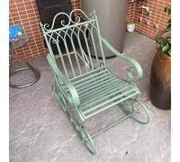 Sedia a dondolo in ferro battuto, panca da giardino durevole per patio, parco e relax per il tempo libero