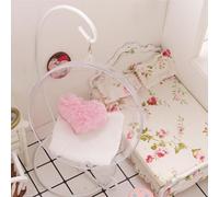 Sedia a dondolo in miniatura per bambola da 12 centesimi con coperta per