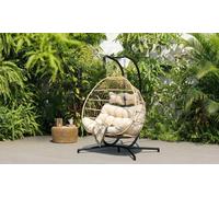 Sedia A Dondolo Loma Per 2 Persone Home Deluxe: Beige