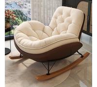 Sedia a dondolo oversize a forma di uovo con comodo cuscino per interni ed esterni relax in veranda, giardino, camera da letto o soggiorno