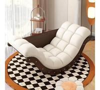 Sedia a dondolo oversize con schienale alto e cuscino in poliuretano per una comoda allattamento e relax nella cameretta dei bambini