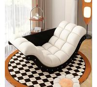 Sedia a dondolo oversize con schienale alto e cuscino in poliuretano per una comoda allattamento e relax nella cameretta dei bambini