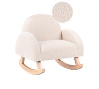 Sedia a dondolo per bambini in legno beige chiaro Hug
