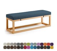 Sedia a dondolo pieghevole per esterni, reclinabile da giardino con cuscino, 180 x 39,9 x 5,1 cm, cuscino elastico per sedia a dondolo, grigio e blu, perfetto per il relax in terrazza e sul ponte.