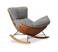 Sedia a dondolo pigra di lusso leggera Soggiorno nordico Divano in tessuto pied de poule reclinabile singola for il tempo libero