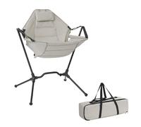 Sedia a dondolo sospesa in lega di alluminio, pieghevole portatile con schienale alto regolabile | altalena leggera per campeggio, , lounge, picnic, terrazza, cortile o span da giardino
