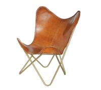 Sedia A Farfalla In Pelle Fatta A Mano Artigianalmente Sedia Da Vivere Rustica