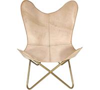 Sedia A Farfalla In Pelle Fatta A Mano Pieghevole Moderna Sospesa Vintage