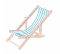 Sedia a righe in legno 1/12 casa delle bambole mobili in miniatura a righe verdi