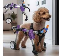 Sedia a rotelle a 4 ruote, carrello leggero per cani di taglia grande, media e piccola, supporto completo per gambe per cani e gatti feriti o disabili