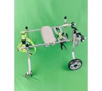 Sedia a rotelle a 4 ruote per cani di piccola taglia, carrello regolabile per la riabilitazione degli animali domestici, supporto completo per gambe posteriori/anteriori, ideale per recupero e