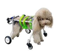 Sedia a rotelle a 4 ruote per cani disabili, carrello di supporto completo per riabilitazione della gamba posteriore/anteriore, aiuto per la mobilità degli animali domestici per il recupero e il
