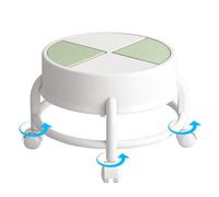 Sedia a rotelle Basso, Sgabello con ruote Basso,Sedia a rotelle bassa altezza con ruote | Sgabello a rotelle basso mobile robusto, scala con ruote girevoli a 360 ° per soggiorno