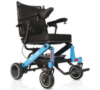 Sedia a Rotelle Carrozzina Elettrica Pieghevole in Alluminio 60 x 30 x 74 cm