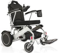 Sedia a Rotelle Carrozzina Elettrica Pieghevole in Alluminio 60 x 34 x 81 cm