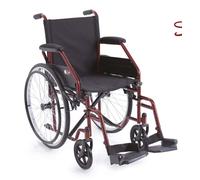 Sedia a Rotelle Carrozzina Pieghevole autospinta acciaio Start sed. 45 cm Rossa