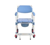 Gima - Sedia A Rotelle Comoda, in Lega di Alluminio con Superficie Anodizzata, Blu, 43196