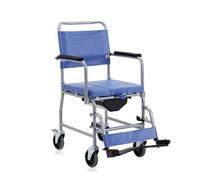 Sedia a rotelle comoda con WC - In acciaio verniciato con seduta 43 cm - Moretti