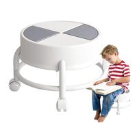 Sedia a rotelle con seduta bassa, sedia a rotelle a bassa altezza, con rotelle, mobile resistente, con ruote girevoli a 360°, per soggiorno e