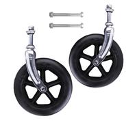 Sedia a rotelle, Confezione da 2 ruote anteriori girevoli multicolori con forcella for passeggino for sedia a rotelle da 6-8 pollici(Schwarz,6"(150mm))