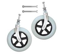 Sedia a rotelle, Confezione da 2 ruote anteriori girevoli multicolori con forcella for passeggino for sedia a rotelle da 6-8 pollici(Grijs,8"(190mm))