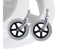 Sedia a rotelle, Confezione da 2 ruote di ricambio multicolori for sedia a rotelle, forcella anteriore in acciaio da 6-8 pollici(Grijs,20cm(8inches))