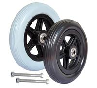 Sedia a rotelle, Confezione da 2 ruote girevoli di ricambio multicolore da 6-8 pollici for sedie a rotelle, deambulatori e carrelli(Gris,6in/14cm)