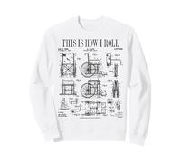 Sedia a rotelle Disabili Amputato Vintage Brevetto Felpa