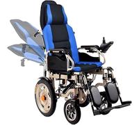 Sedia a rotelle elettrica con schienale alto, sedia a rotelle elettrica pieghevole for impieghi gravosi con schienale regolabile, batteria al litio da 12 A, cinque velocità regolabili