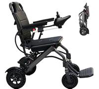 Sedia a rotelle elettrica leggera portatile motorizzata per adulti, 13 kg, autonomia di viaggio 19 km, approvata dalle compagnie aeree, doppio sistema frenante