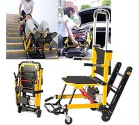 Sedia A Rotelle Elettrica Per Salire Le Scale, Barella Pieghevole, Veicolo Intelligente Per Salire Le Scale Per Pazienti Anziani Disabili yellow