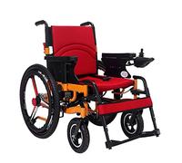 Sedia A Rotelle Elettrica Pieghevole Leggera Con Ruote Posteriori Da 24'', Sedia A Rotelle Sportiva For Tutti I Terreni Pieghevole Compatta Ed Elettrica For La Mobilità(Red)