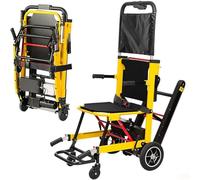 Sedia a Rotelle Elettrica Scala-Montascale, Sedia Sollevatore Scale Pieghevole e Portatile con Funzione 6 in 1 per Anziani e Disabili, Salita e Discesa Scale per Casa, Ospedale e Assistenza,Yellow