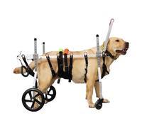 Sedia a rotelle extra large per cani anziani, 15-60 kg, leggera, con 4 ruote, supporto per gambe regolabile e addestramento per animali disabili