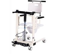 Sedia a rotelle idraulica per sollevamento paziente per casa, sollevatore portatile per trasferimento, sedia da doccia multifunzione con sedile diviso a 180, sedia da comodino da comodino