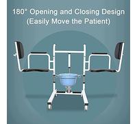 Sedia a rotelle idraulica per uso domestico Sedia da doccia multifunzione con sedile diviso a 180° e sollevatore per pazienti per impieghi gravosi per adulti(C)