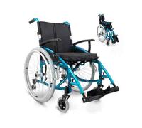 Sedia a rotelle in alluminio 24" modello Venecia 43 cm (turchese)