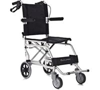 Sedia a Rotelle in Alluminio Da Viaggio, Carrozzina Da Transito, Carrozzina Da Trasferimento, Seduta 36 Cm