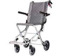 Sedia a rotelle in Alluminio, deambulatore da Viaggio Leggero, Sedia a rotelle Leggera e Manuale per disabili e Anziani, Leggera e Portatile, con Elevata capacità portante.