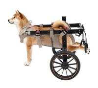 Sedia a rotelle in alluminio per cani di grossa taglia, regolabile per gambe posteriori con ruote ammortizzanti, sedia a rotelle per cani con debolezza delle zampe posteriori, riabilitazione e aiuto