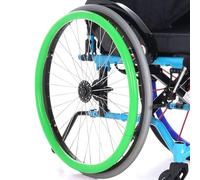 Sedia a rotelle in silicio, 1 paio di copricerchi in silicone for sedia a rotelle, copricerchi antiscivolo e resistenti all'usura(Green,20in)