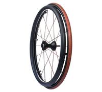 Sedia a rotelle in silicio, Copertura for sedia a rotelle sportiva con ruota posteriore da 22/24 pollici. Copricerchi for sedia a rotelle.(Schwarz,22in)