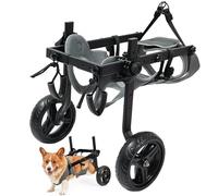 Sedia a rotelle leggera cane, gamba posteriore regolabile carrozzo per animali domestici, cane a rotelle mobile carrozzo di assistenza per disabili feriti 14-20kg cuccioli (CHEST 65-78cm)