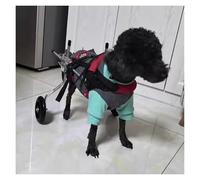 Sedia a rotelle leggera e regolabile per cani con disabilità media, supporto per la mobilità con imbracatura per gambe posteriori, colore rosso, migliora mobilità e comfort